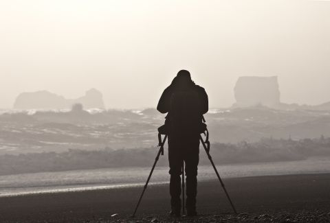 Fotograaf op het strand