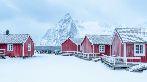 Winters landschap in de Lofoten