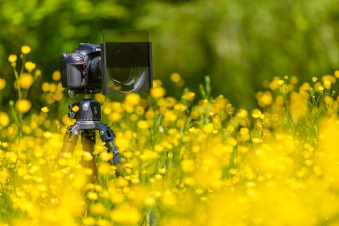 Nikon camera en grijsverloopfilters