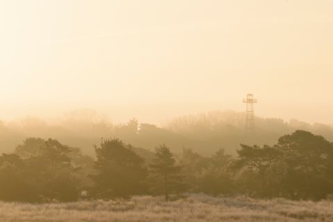 Brandtoren in de mist